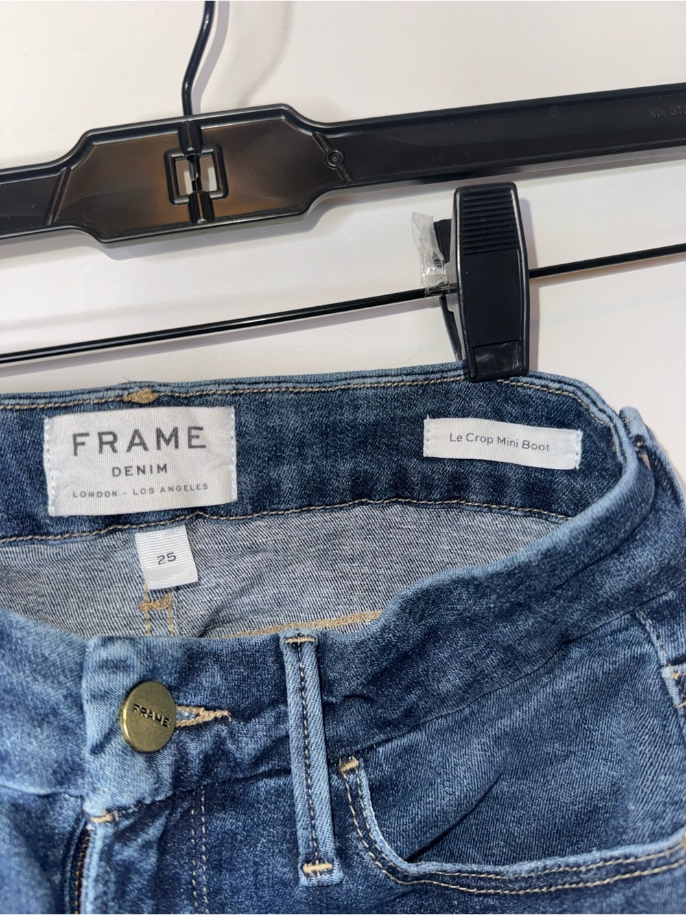 FRAME Denim Le Crop Mini Boot Jeans Size 25 Somerset Wash Cropped - Picture 9 of 17